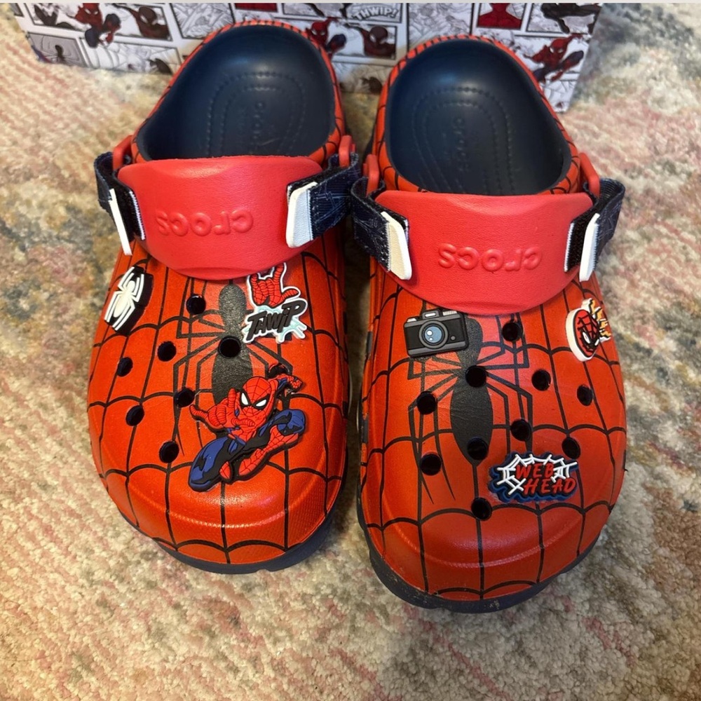 CROCS Kids Spider-Man Red and Black Clogs
